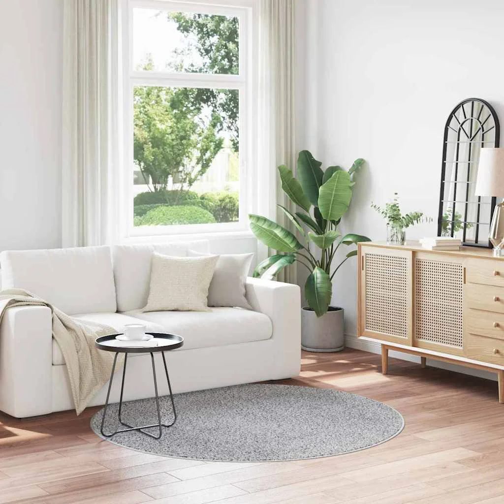 Protišmykový Shaggy Koberec Sivá 160 x 160 cm PP