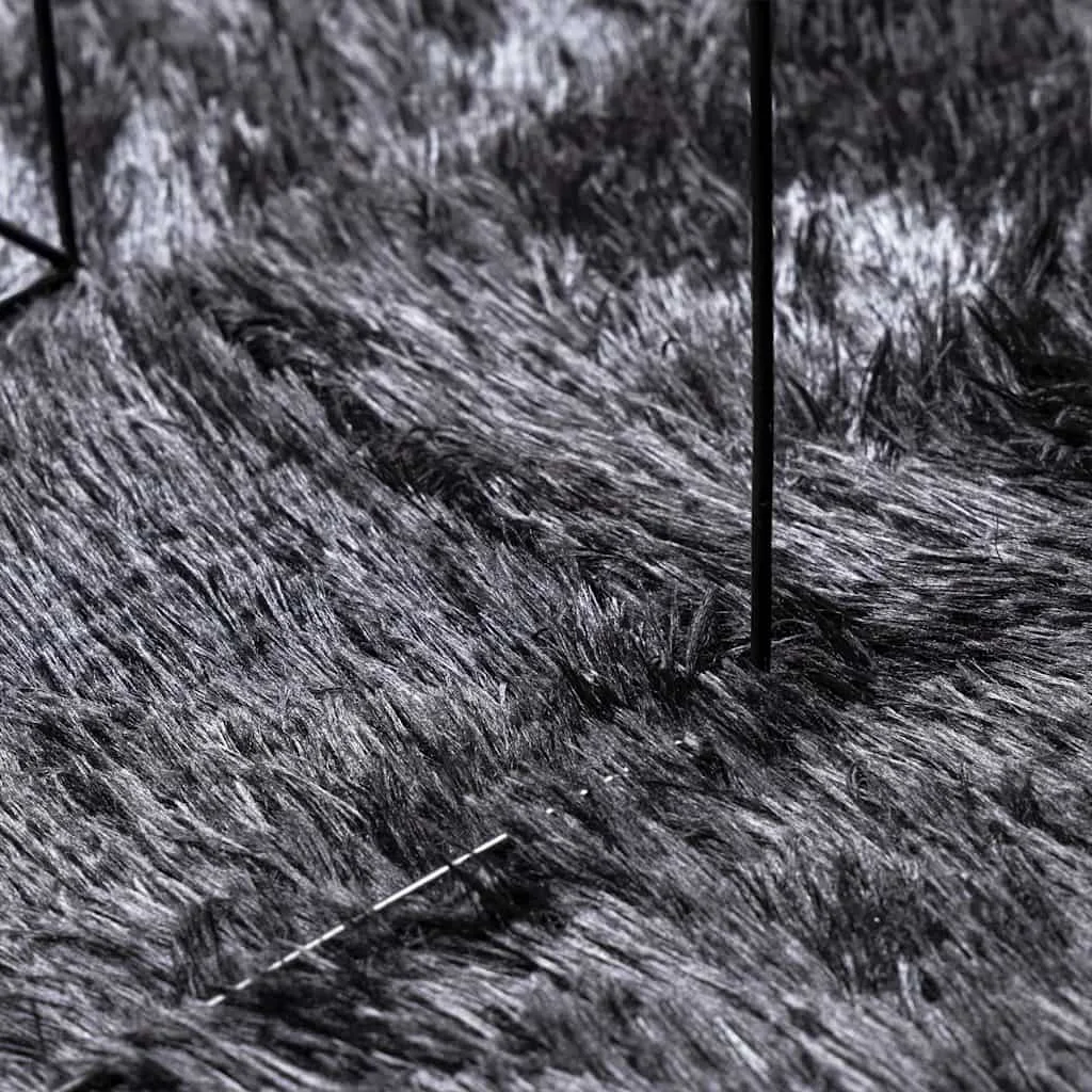 Chlpatý koberec s vysokým vlasom NAVARRA tmavosivá 120x170 cm