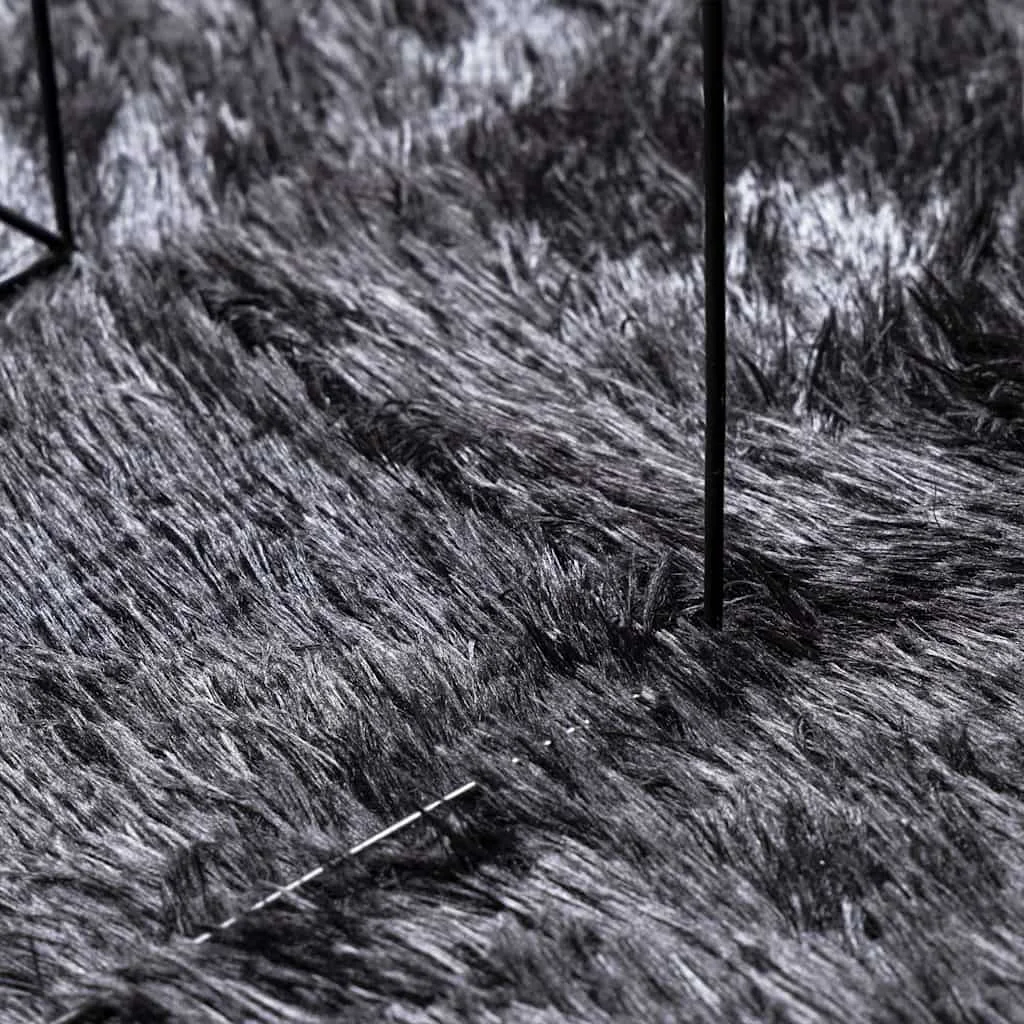 Chlpatý koberec s vysokým vlasom NAVARRA tmavosivá 240x340 cm