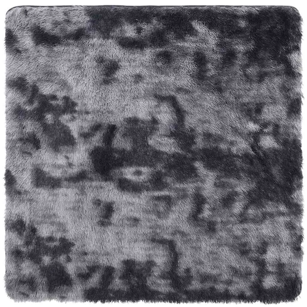 Chlpatý koberec s vysokým vlasom NAVARRA tmavosivá 120x120 cm