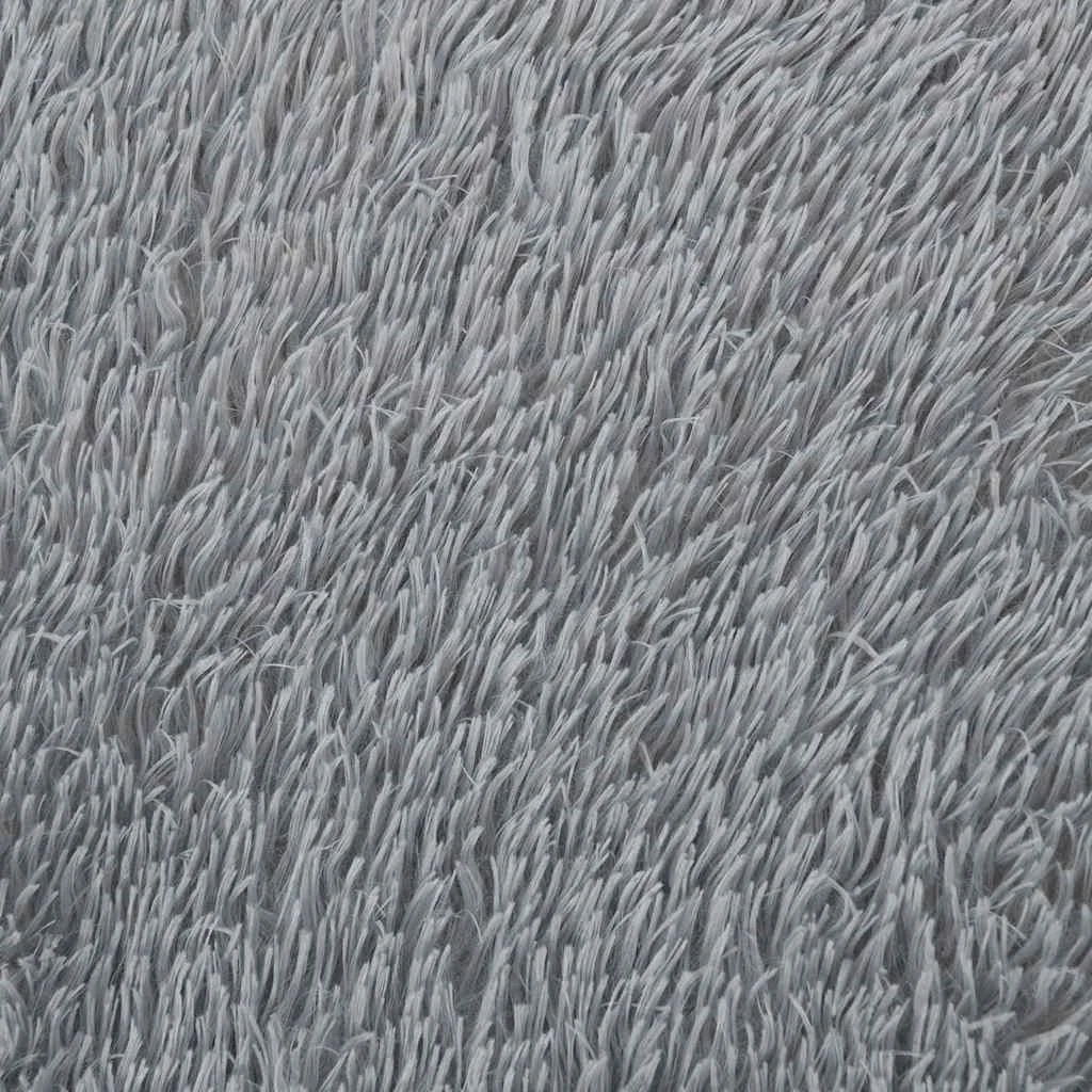 Chlpatý koberec s vysokým vlasom NAVARRA svetlosivá 200x200cm
