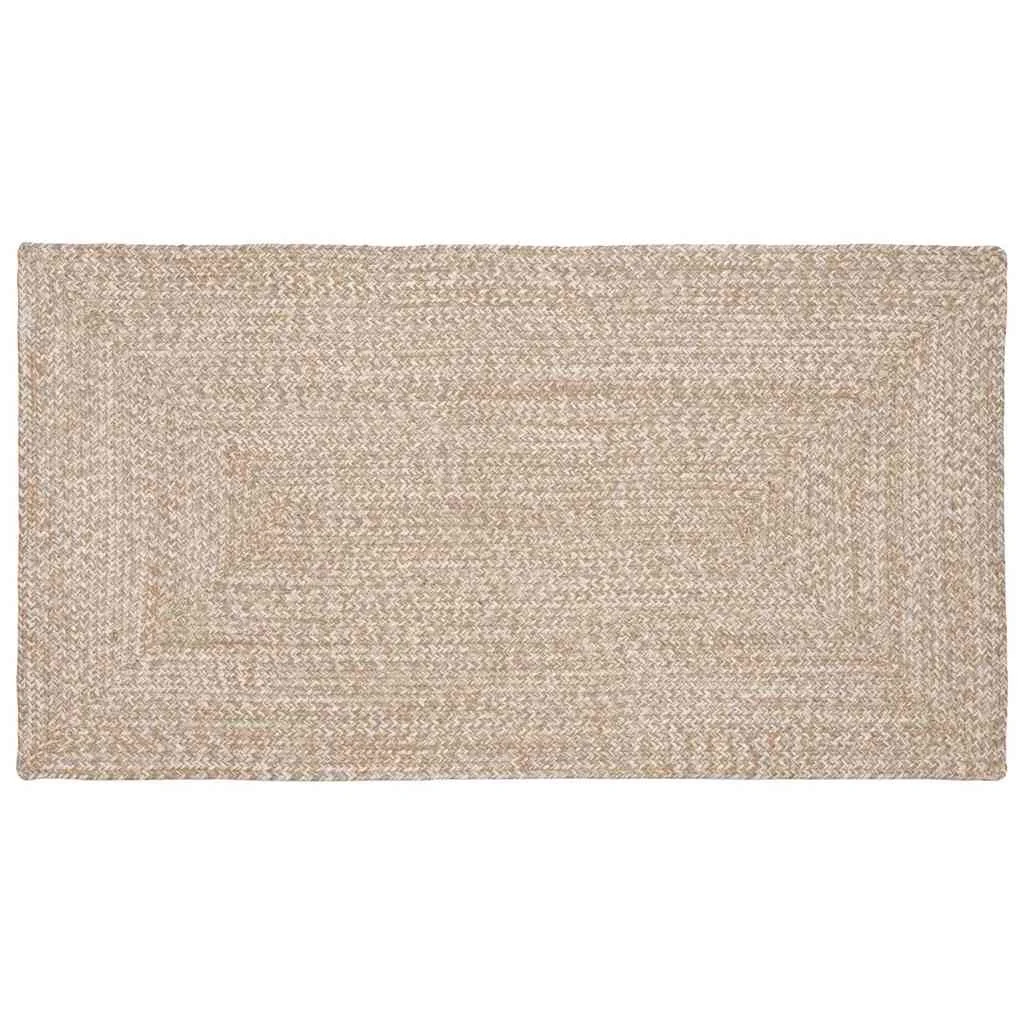Koberec Prírodná a biela 60 x 110 cm Juta