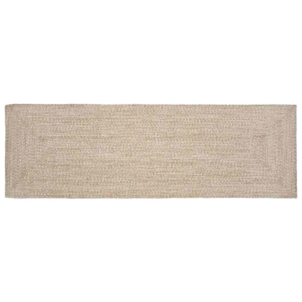 Koberec Prírodná a biela 80 x 200 cm Juta
