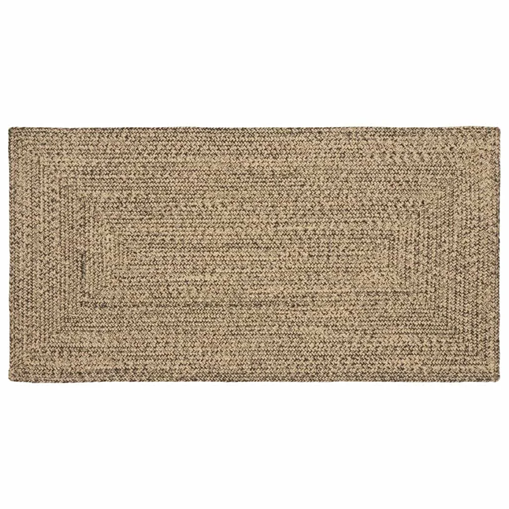 Koberec Prírodná a čierna 80 x 150 cm Juta