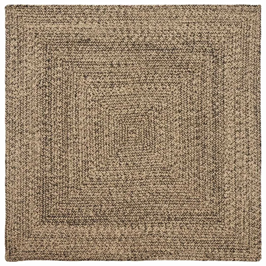 Koberec Prírodná a čierna 120 x 120 cm Juta