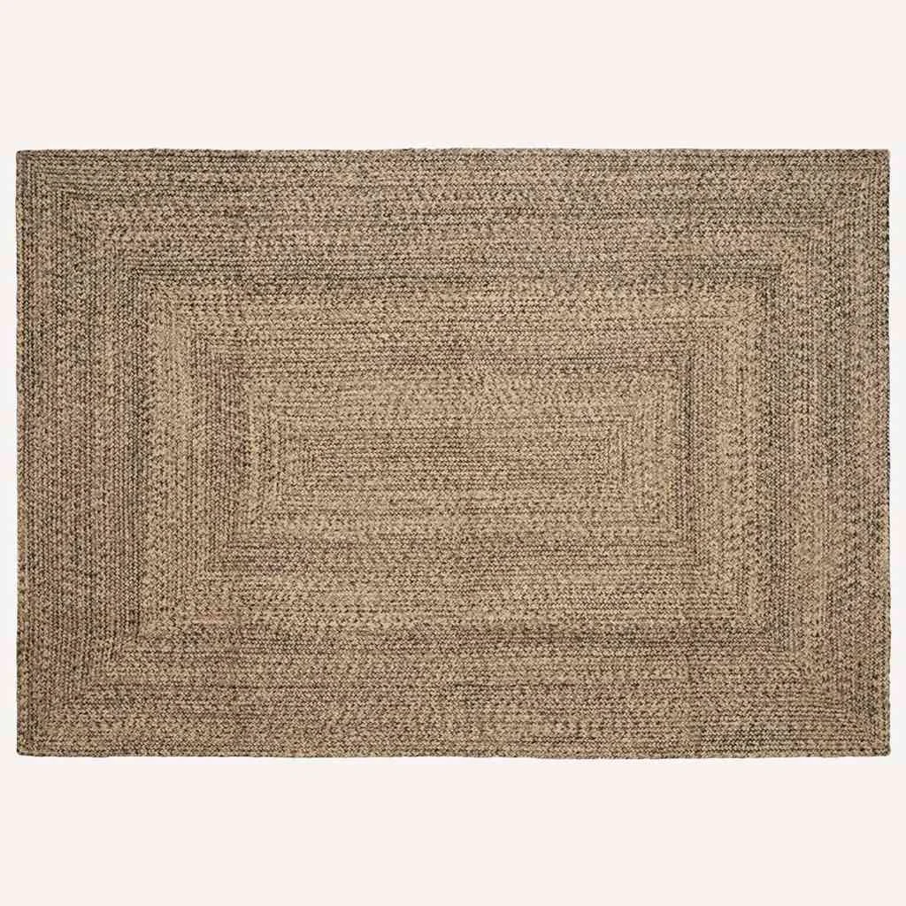 Koberec Prírodná a čierna 160 x 230 cm Juta