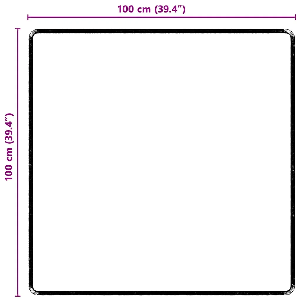 Behúň koberec Čierna 100 x 100 cm 100% Polypropylén Tuft