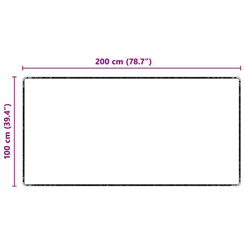 Behúň koberec Čierna 100 x 200 cm 100% Polypropylén Tuft