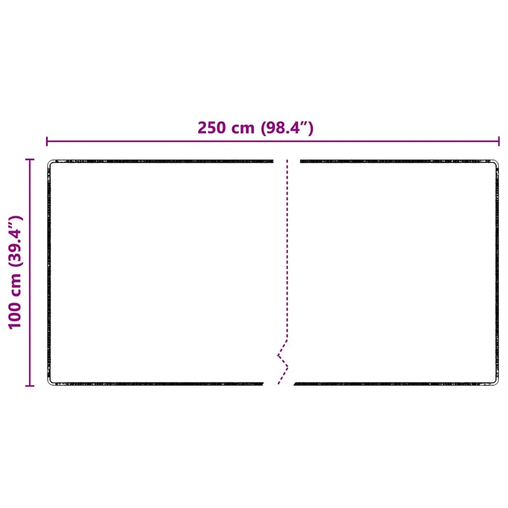 Behúň koberec Čierna 100 x 250 cm 100% Polypropylén Tuft