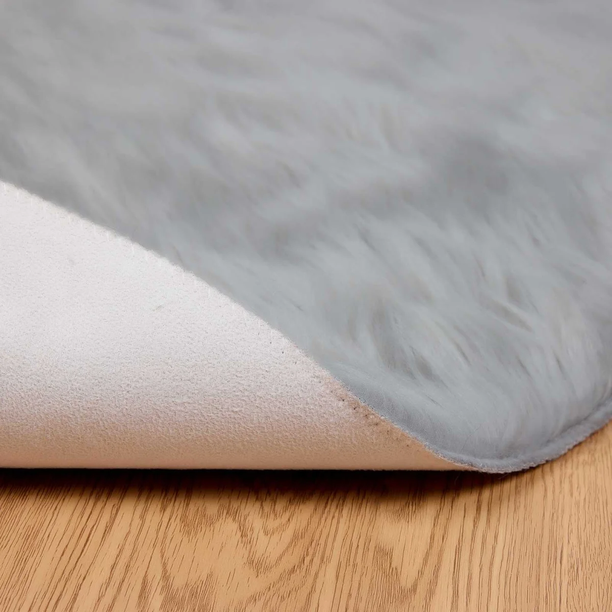 Falošný ovčí kožušinový koberec Tafalla Sivá Ø 160 cm Polyester