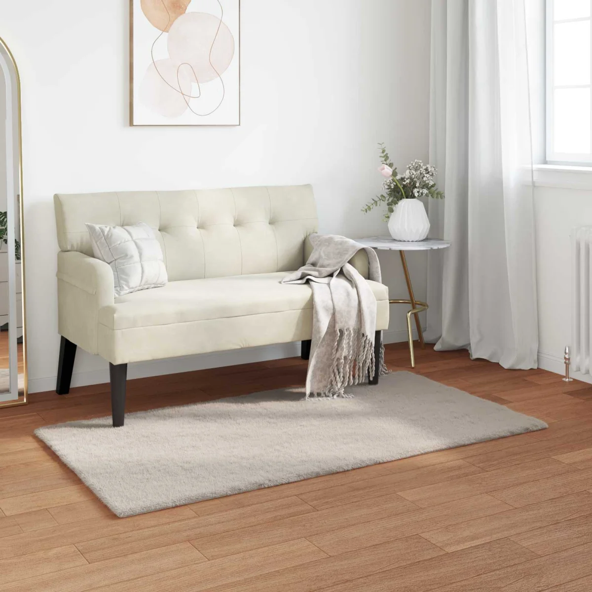 Koberec z umelej králikovej kožušiny Olite Béžová 60 x 110 cm