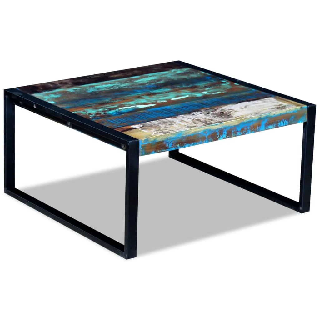 Konferenčný stolík, recyklovaný masív 80x80x40 cm