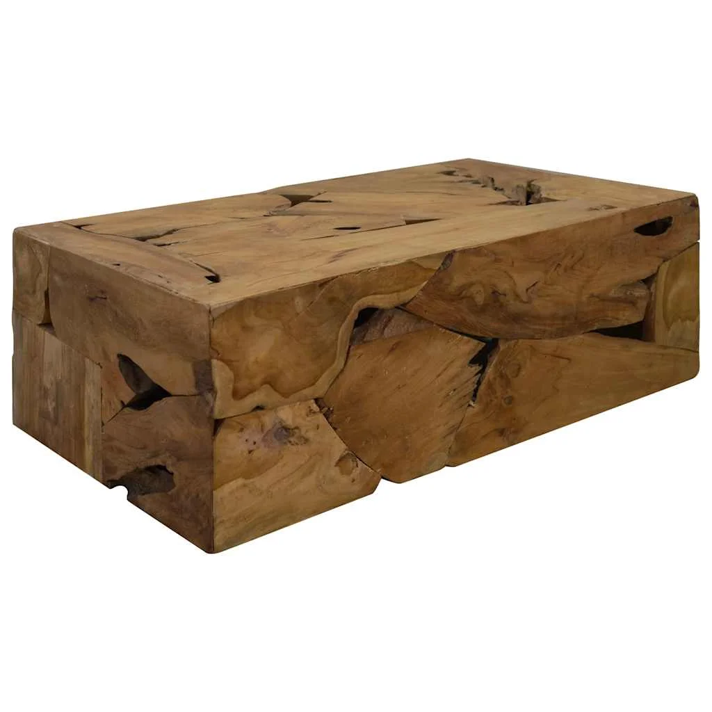 Konferenčný stolík, 90x50x30 cm, pravé teakové drevo, hnedý