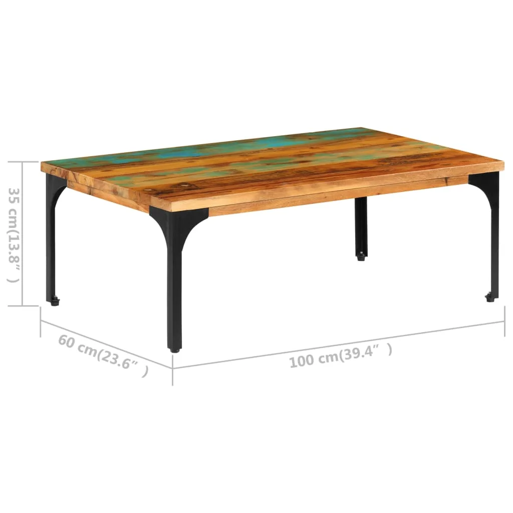 Konferenčný stolík 100x60x35 cm, recyklovaný masív