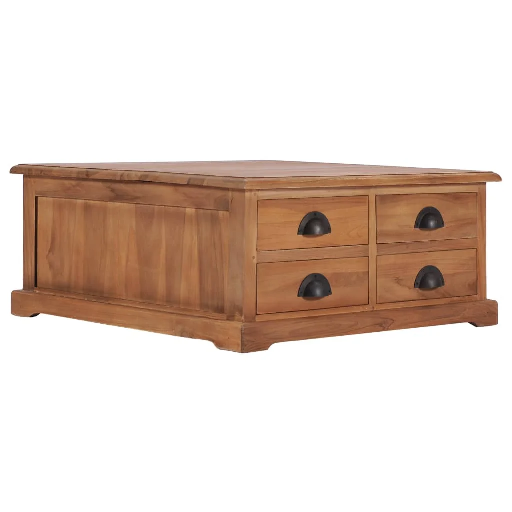 Konferenčný stolík 68x68x30 cm tíkový masív