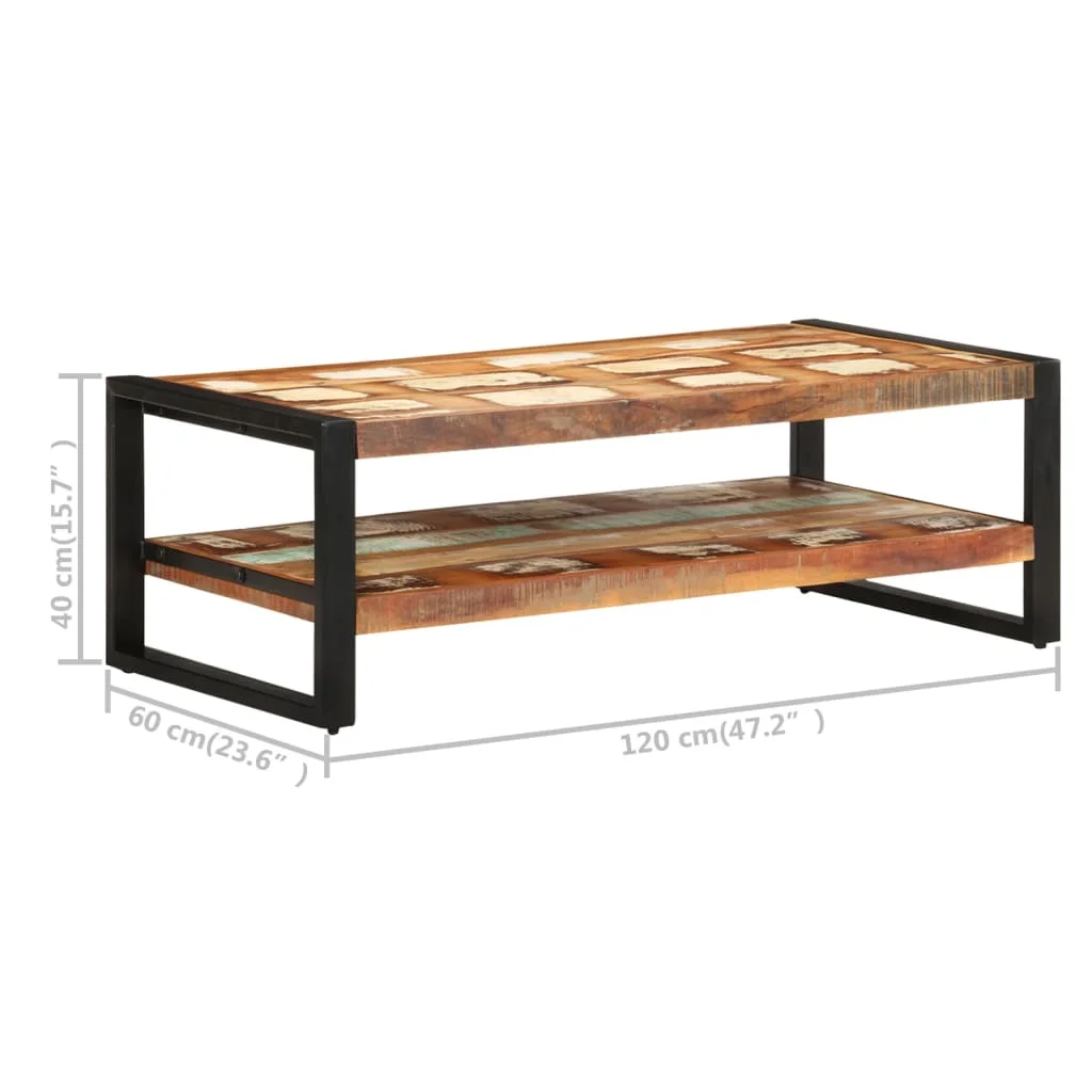 Konferenčný stolík 120x60x40 cm, recyklovaný masív