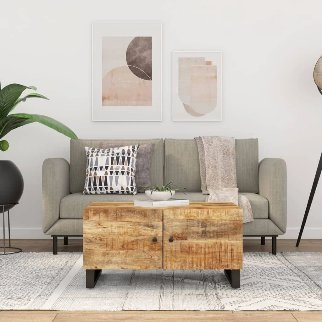 Konferenčný stolík 80x50x40 cm masívne mango a spracované drevo