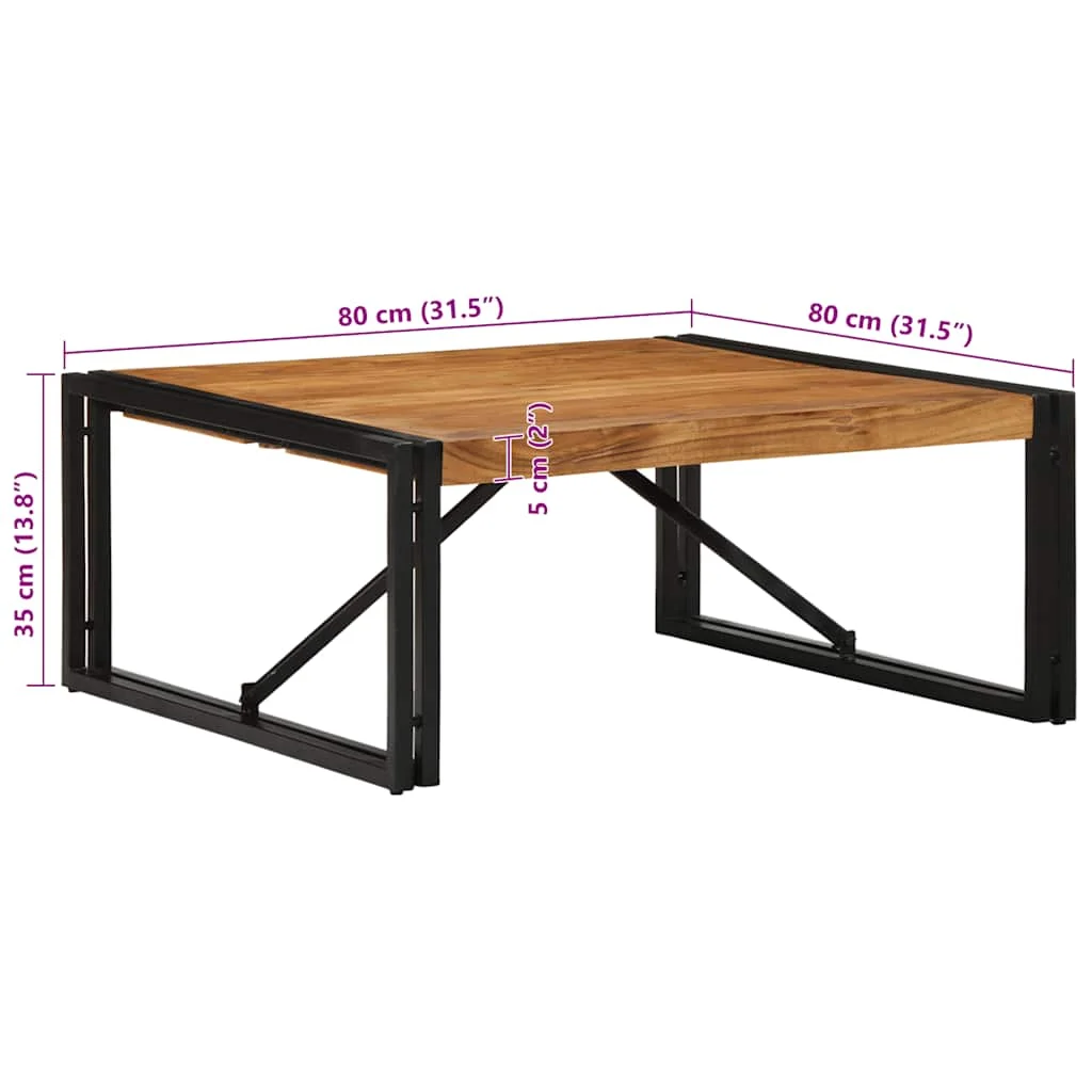 Konferenčný stolík 80x80x35 cm Masívne drevo Akácia