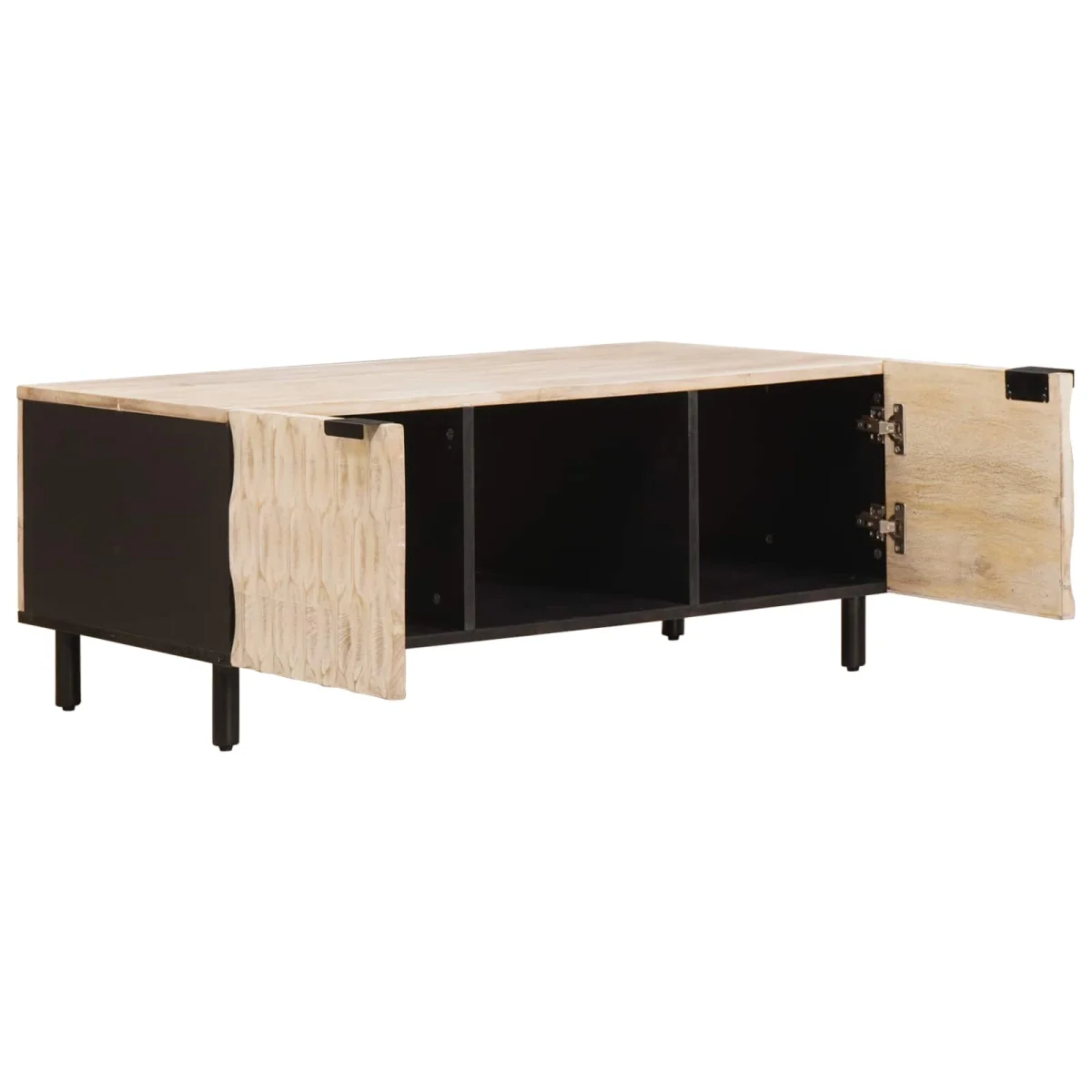 Konferenčný stolík Biela 100 x 54 x 40 cm Masívne mango drevo