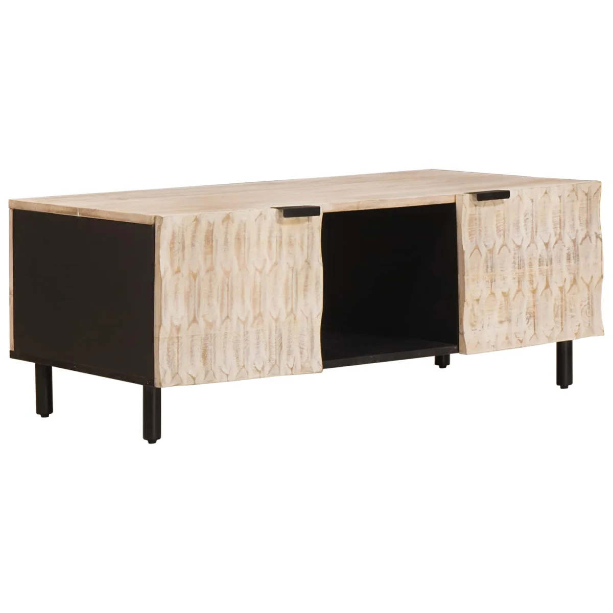 Konferenčný stolík Biela 100 x 54 x 40 cm Masívne mango drevo