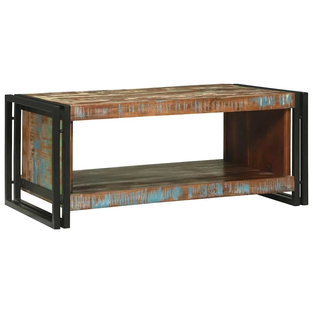 Konferenčný stolík 90 x 50 x 38 cm Masívne obnovené drevo