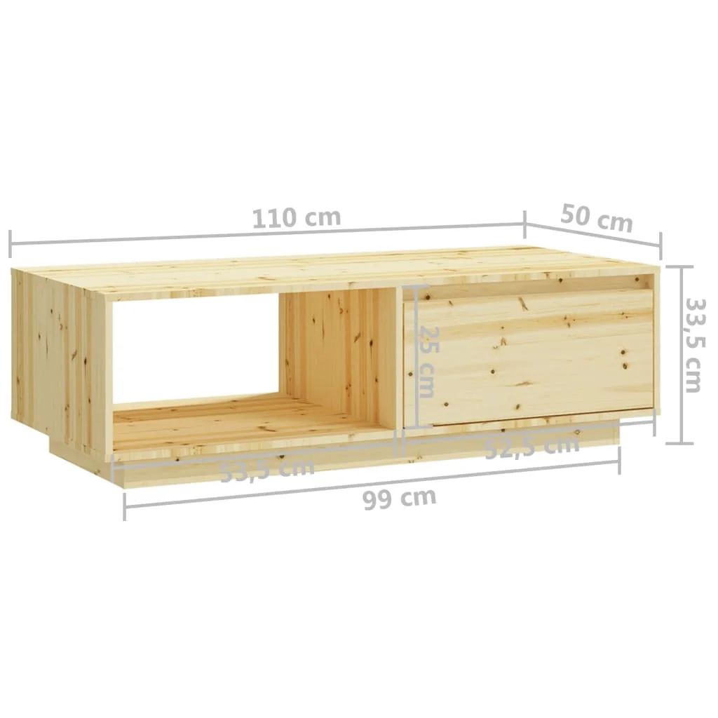 Konferenčný stolík 110x50x33,5 cm jedľový masív