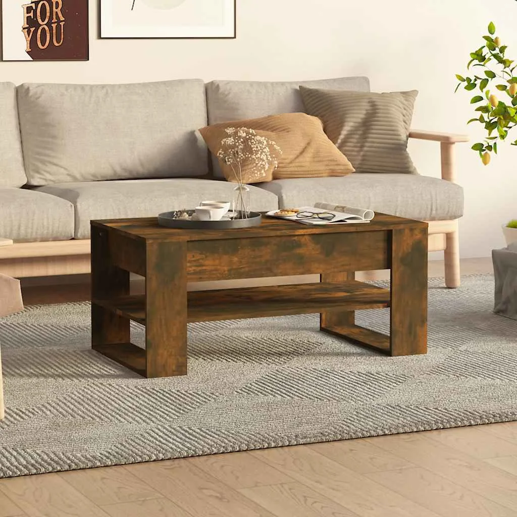 Konferenčný stolík dymový dub 102x55x45 cm spracované drevo