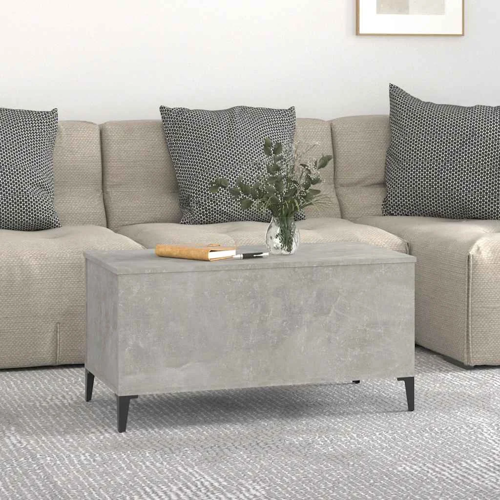 Konferenčný stolík betónovosivý 90x44,5x45 cm spracované drevo