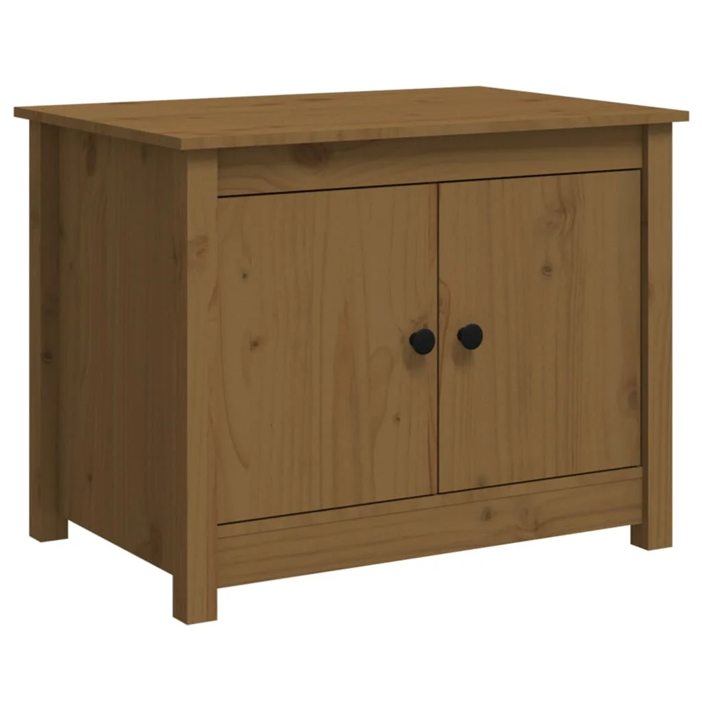 Konferenčný stolík medovo-hnedý 71x49x55 cm borovicový masív