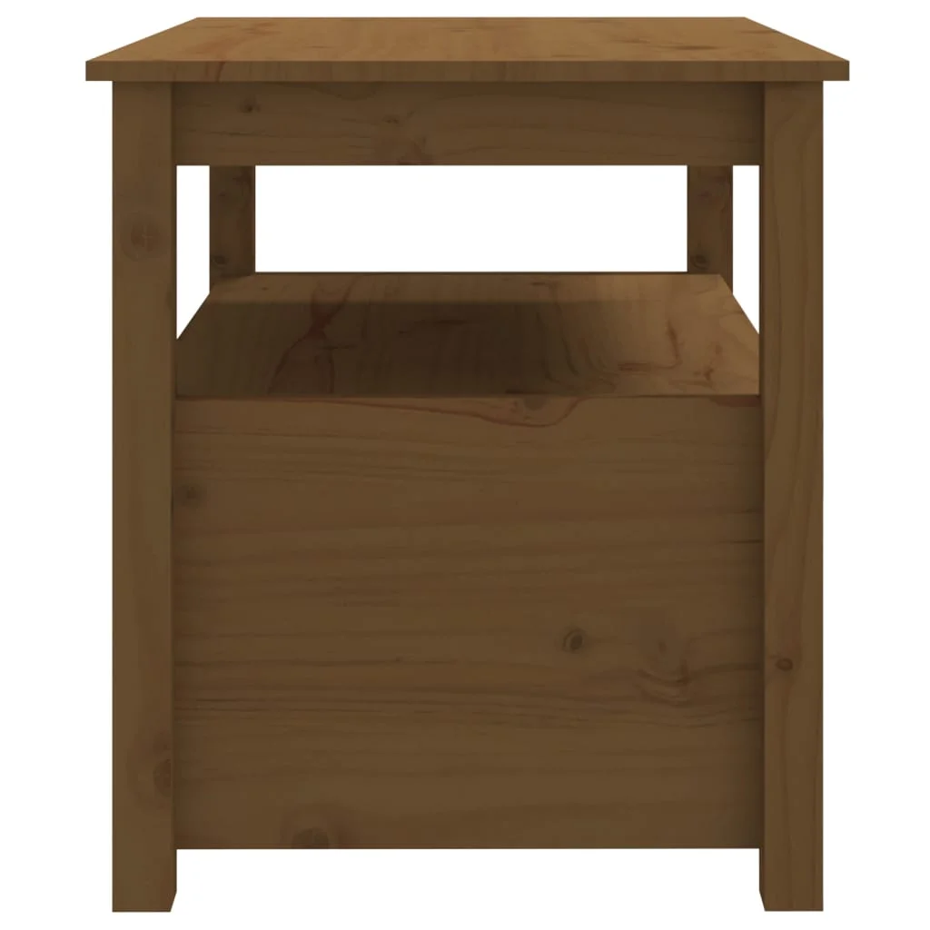 Konferenčný stolík medovo-hnedý 71x49x55 cm borovicový masív