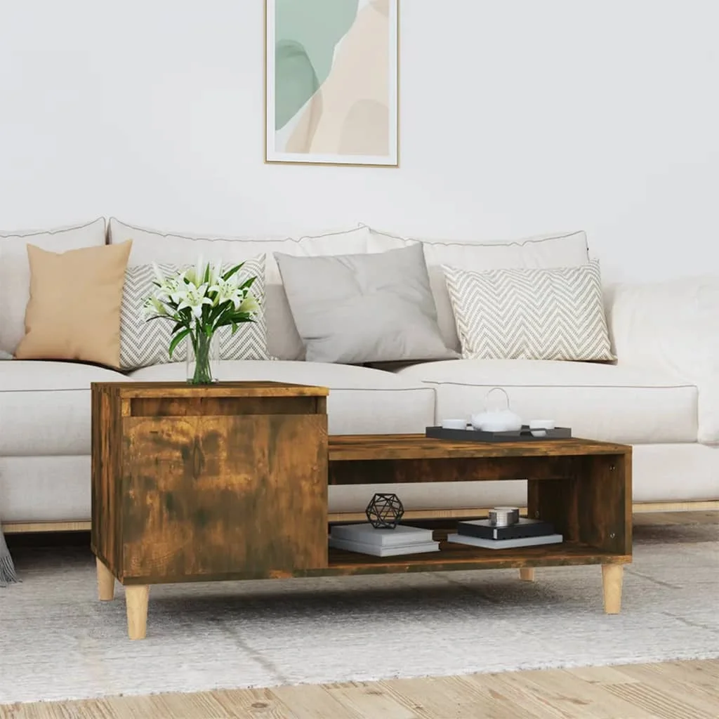 Konferenčný stolík dymový dub 100x50x45 cm spracované drevo