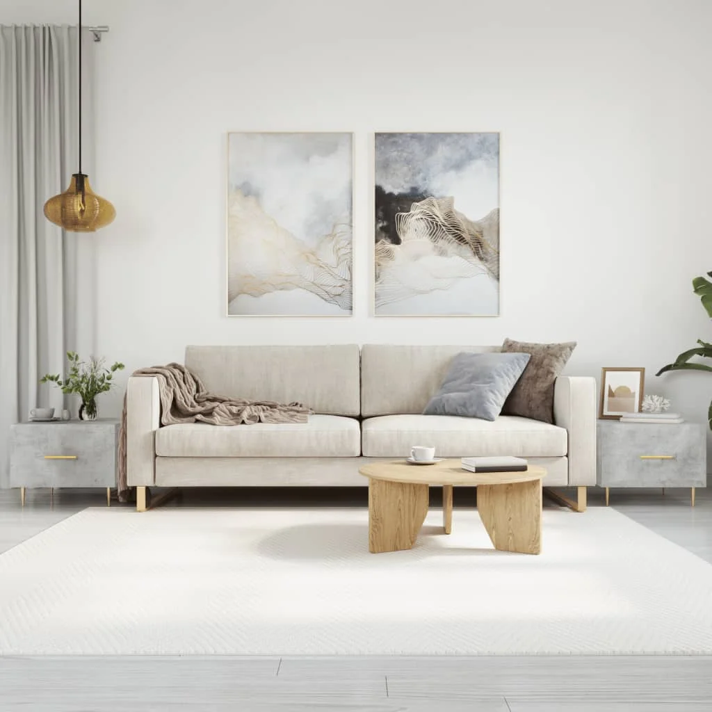 Konferenčné stolíky 2 ks betónovo sivé 50x50x40cm kompoz. drevo