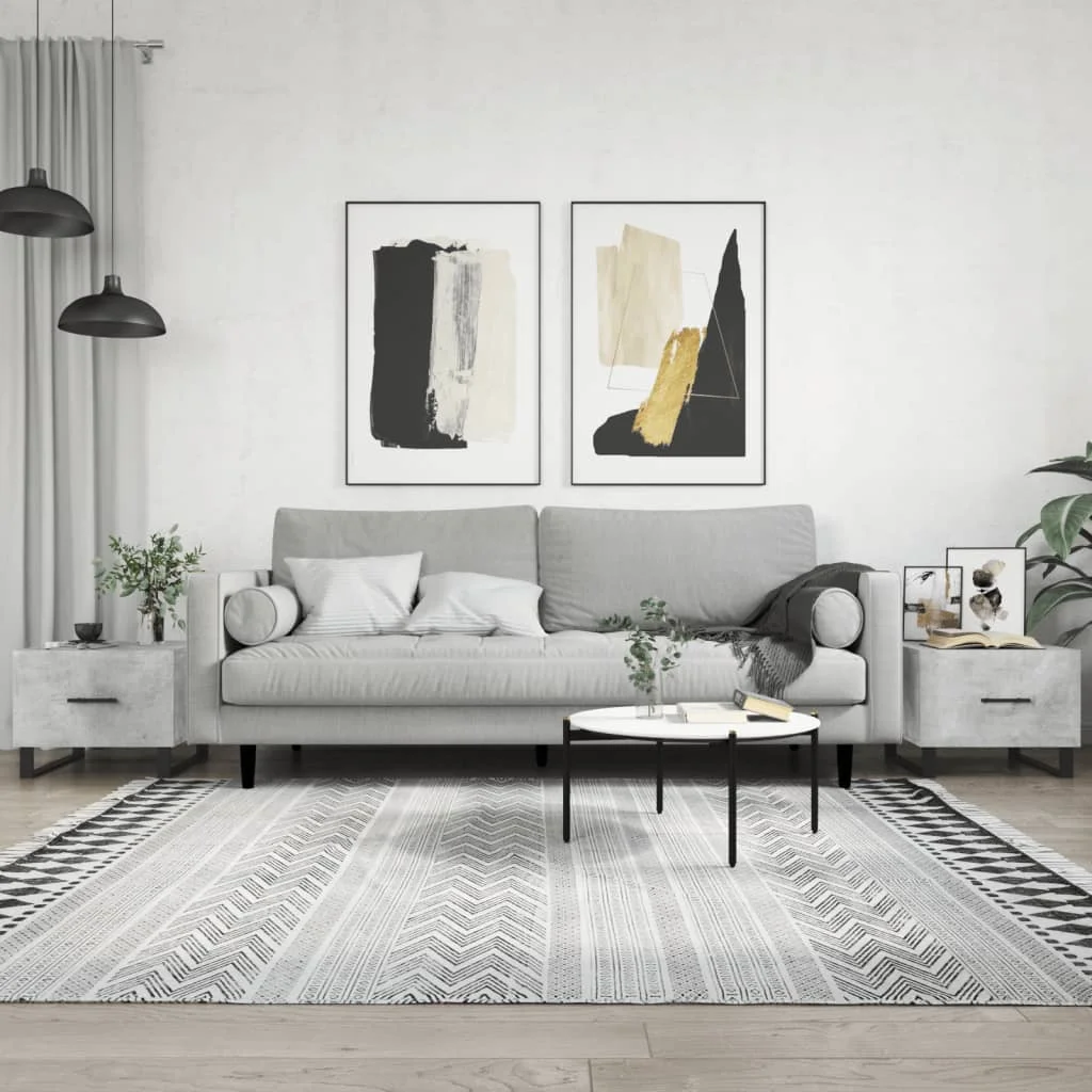 Konferenčné stolíky 2 ks betónovo sivé 50x50x40cm kompoz. drevo