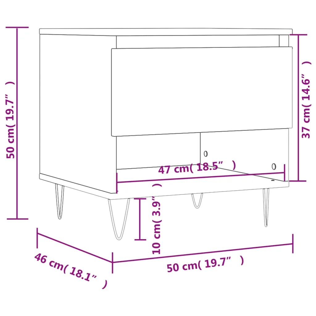 Konferenčné stolíky 2 ks betónovo sivé 50x46x50 cm komp. drevo