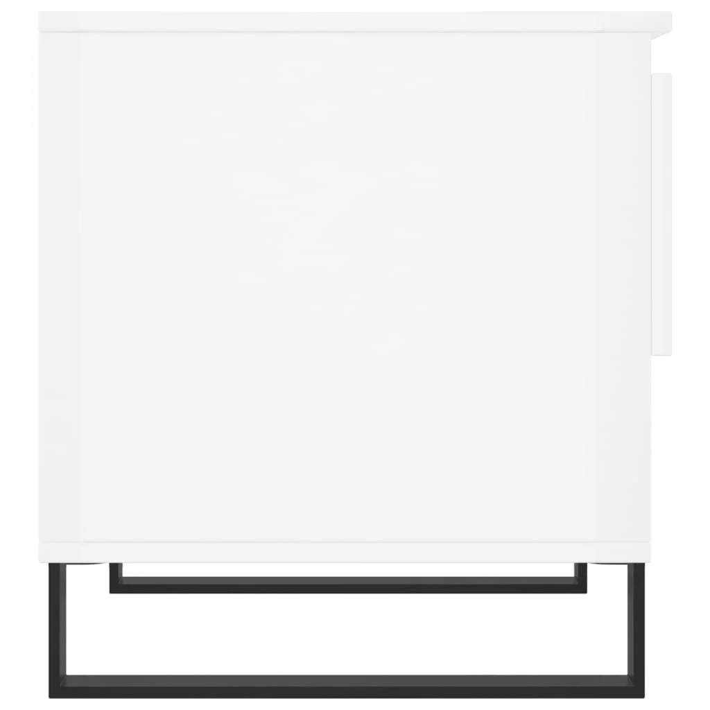Konferenčné stolíky 2 ks lesklé biele 50x46x50 cm kompoz. drevo