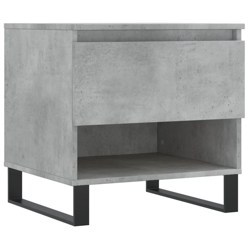 Konferenčné stolíky 2 ks betónovo sivé 50x46x50 cm komp. drevo