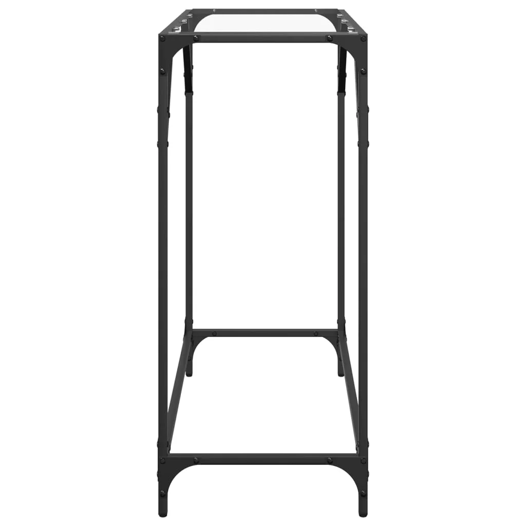 Konferenčný stolík priehľadná sklenená doska 80x35x81 cm oceľ