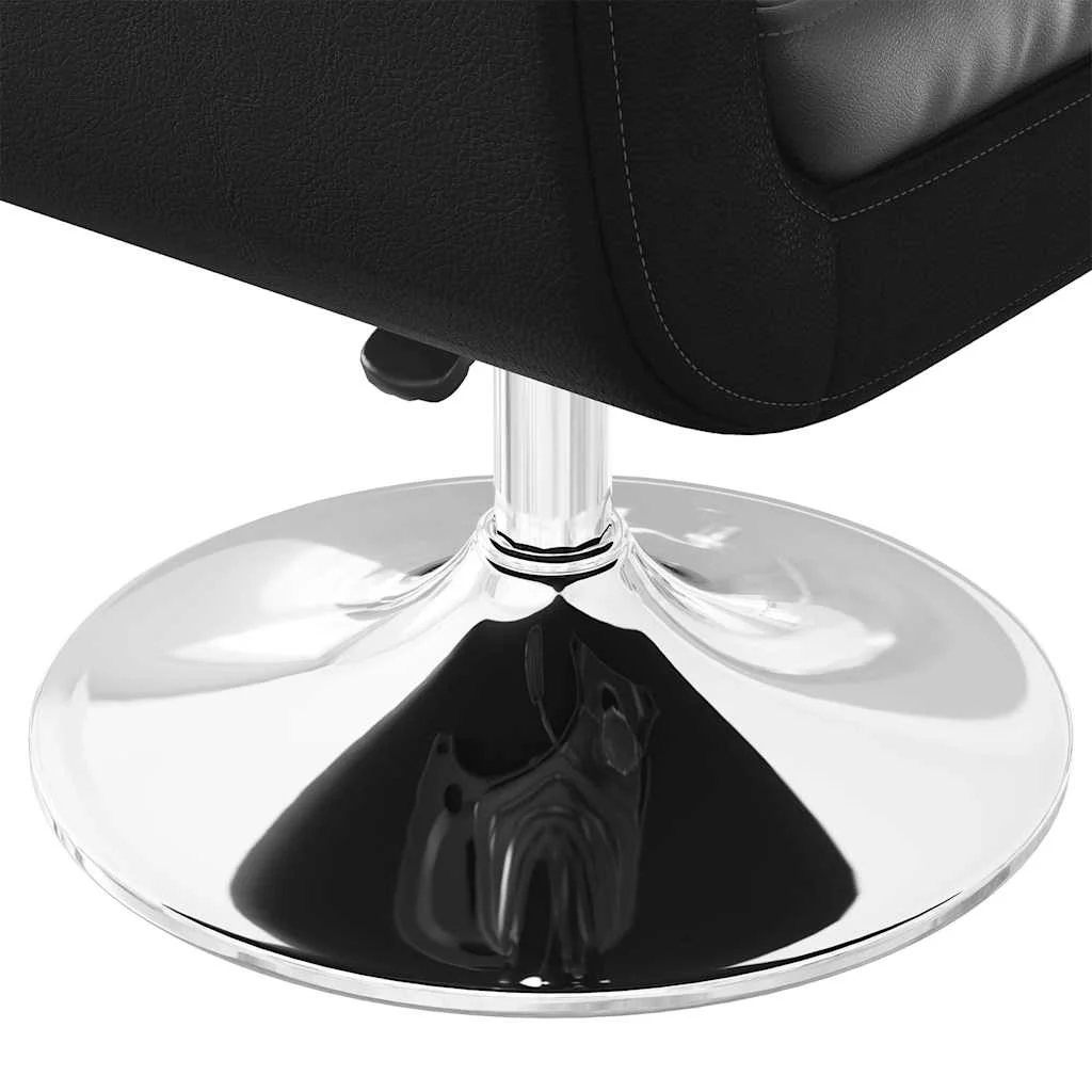 Barové stoličky z umelej kože, 2 ks, čierne 