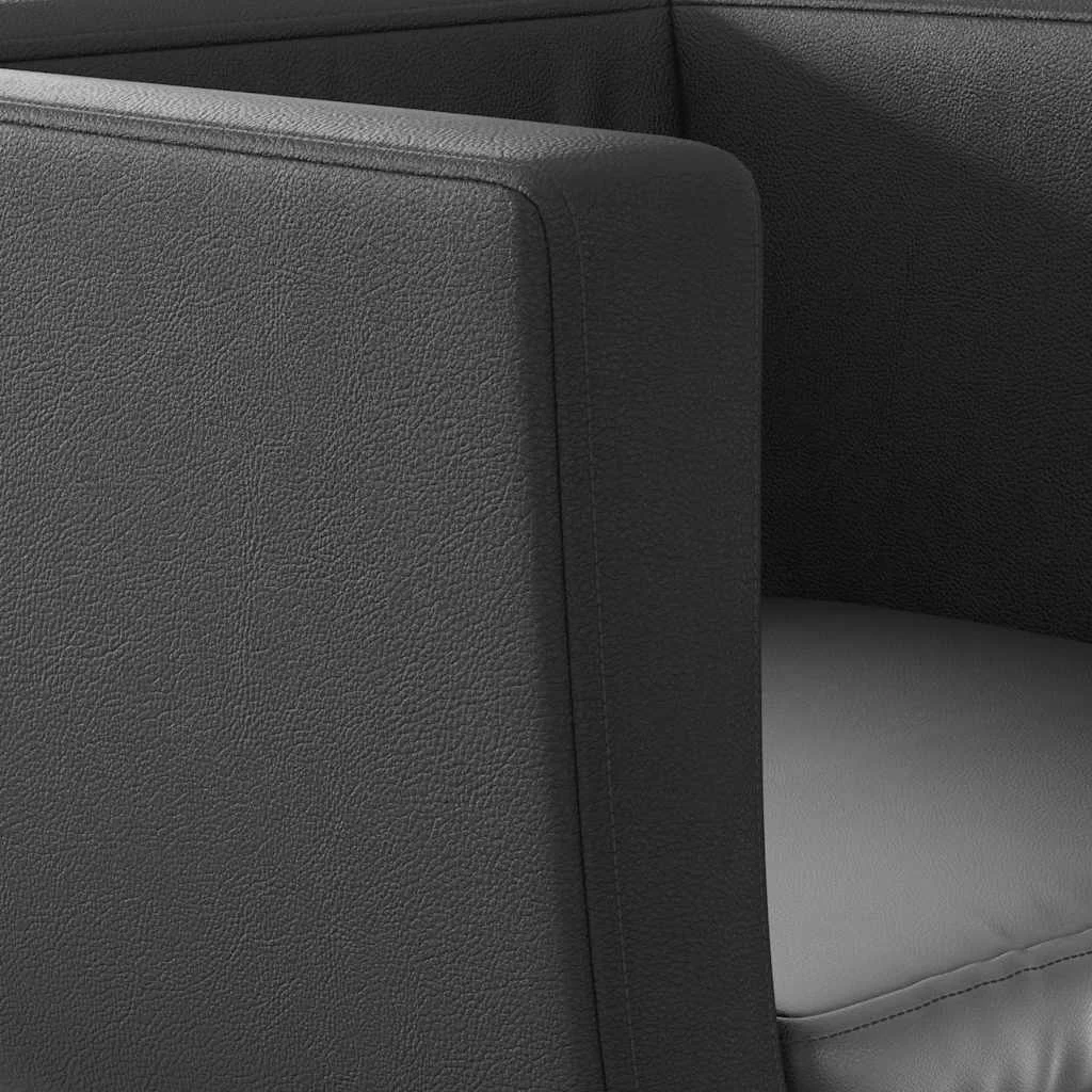 Barová stolička, čierna, umelá koža