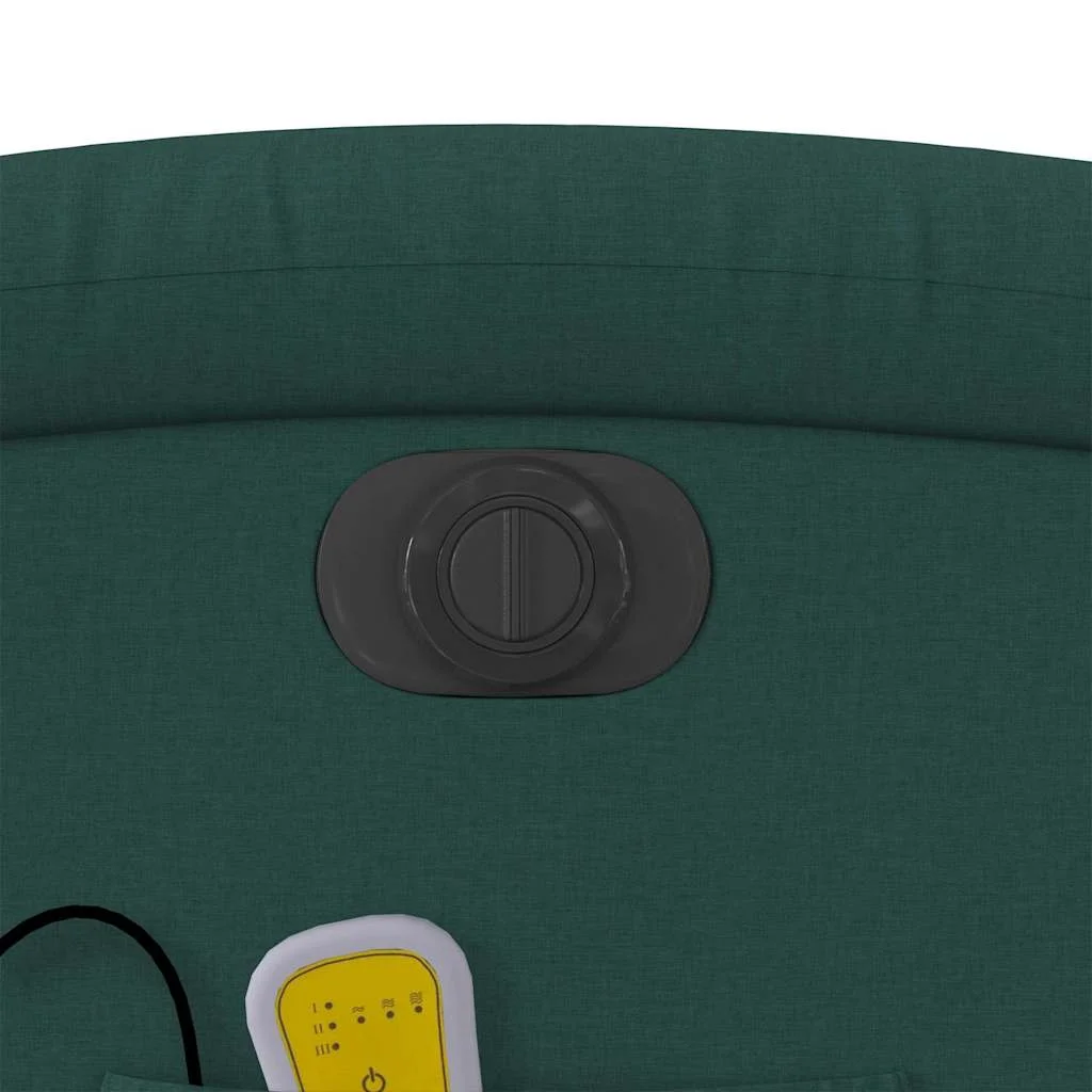 Zdvíhacie sklápacie elektrické masážne kreslo tmavozelené látka