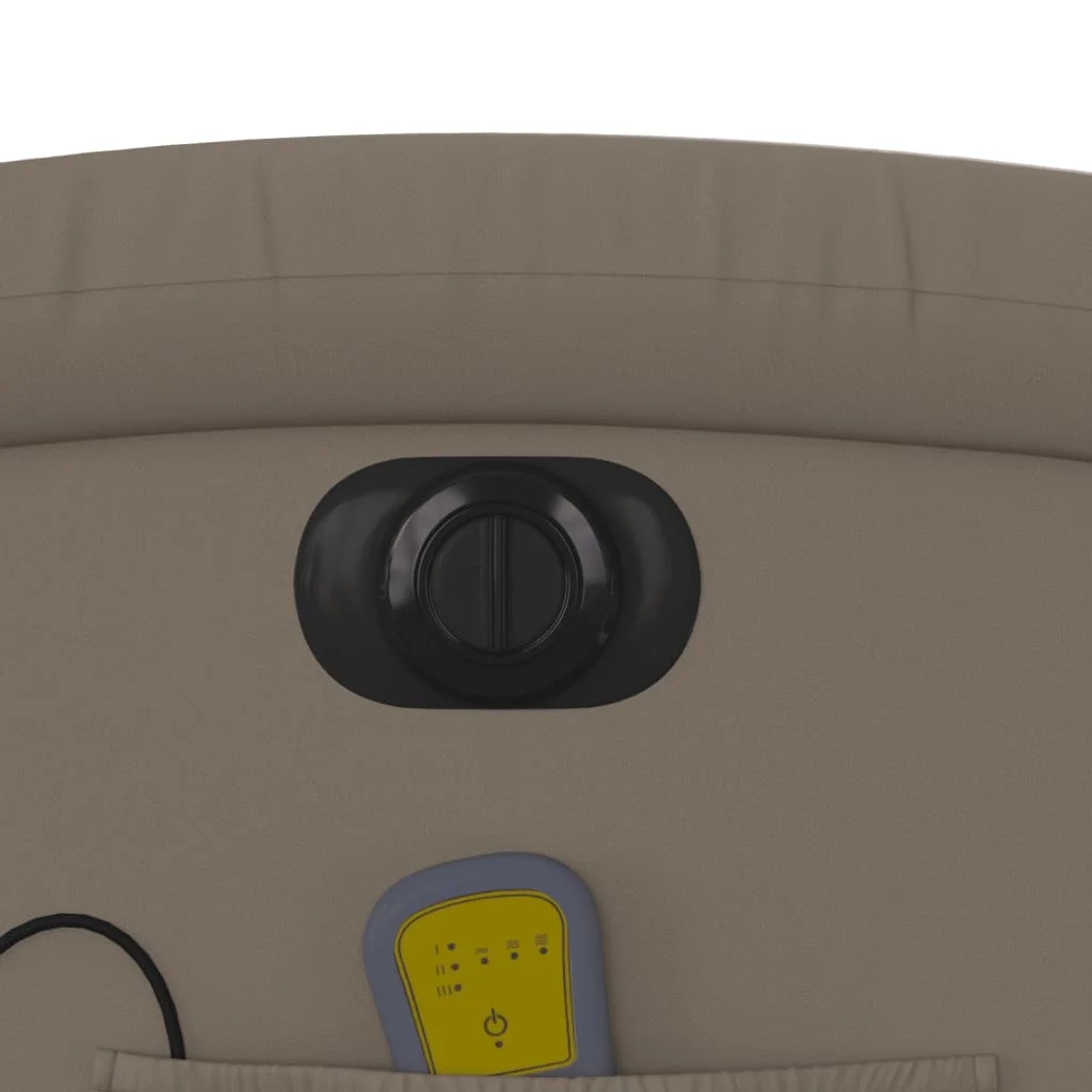 Elektrické masážne sklápacie kreslo kapučínové umelá koža