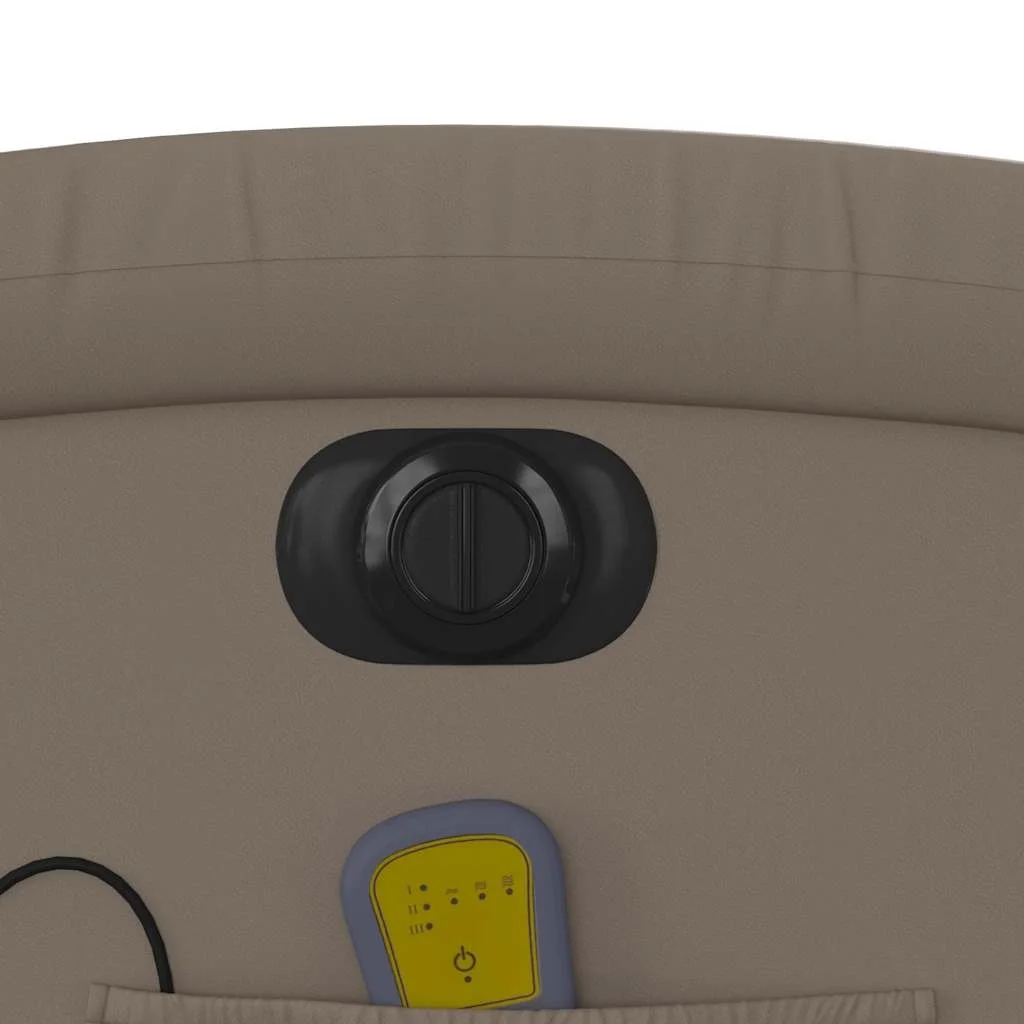 Elekt. zdvíhacie masážne sklápacie kreslo kapučínové umelá koža