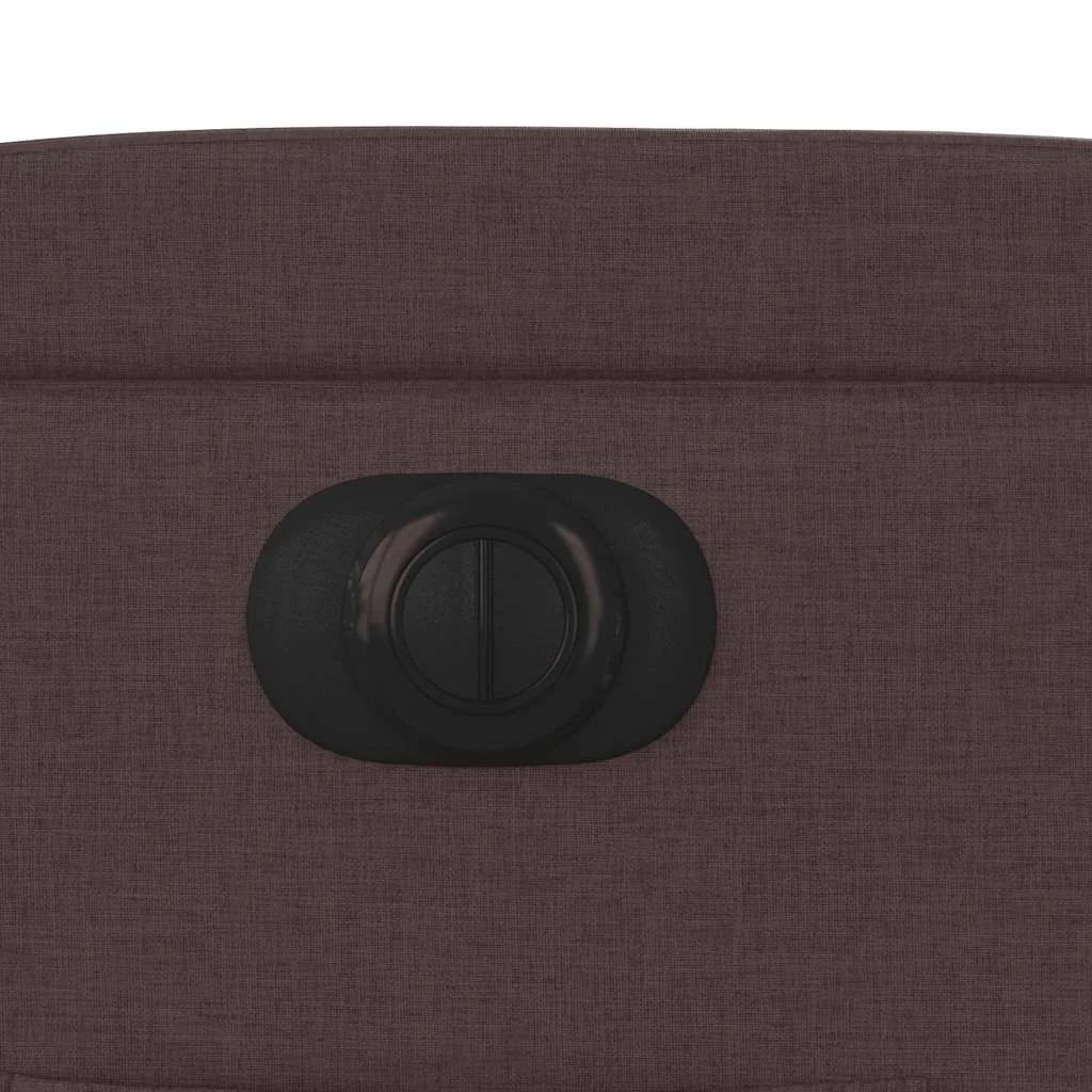 Elektrické sklápacie kreslo tmavohnedé látkové