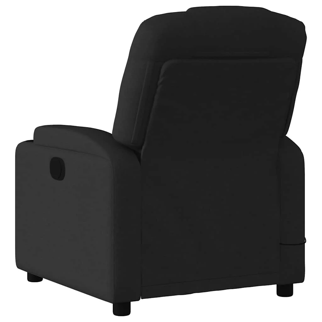 Elektrické masážne kreslo čierne látka