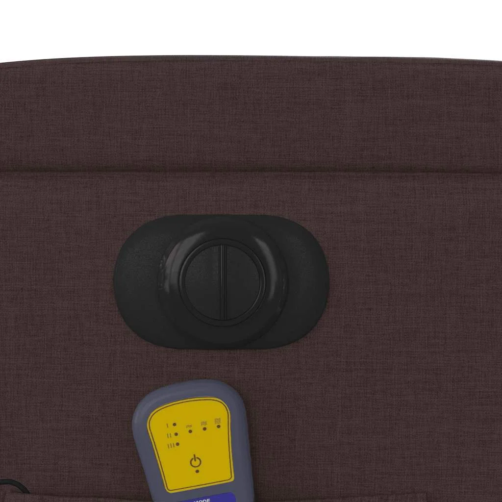 Zdvíhacie sklápacie elektrické masážne kreslo tmavohnedé látka