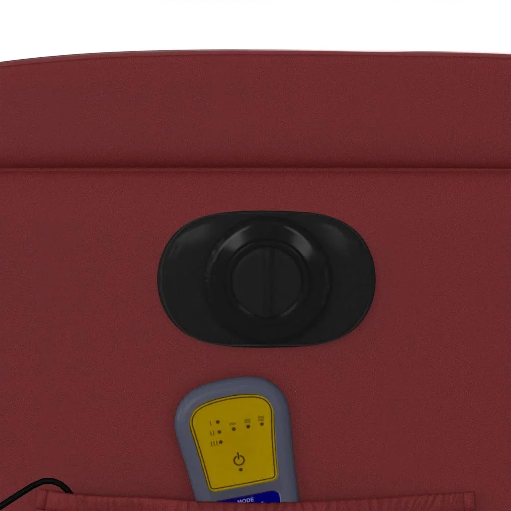 Elek. zdvíhacie masážne sklápacie kreslo vínové umelá koža