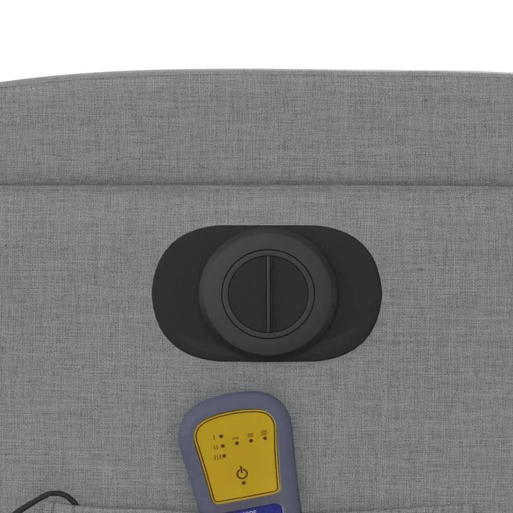 Zdvíhacie sklápacie elektrické masážne kreslo svetlosivé látka