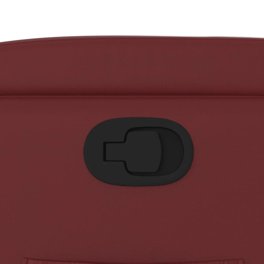 Zdvíhacie sklápacie kreslo vínovo-červené umelá koža