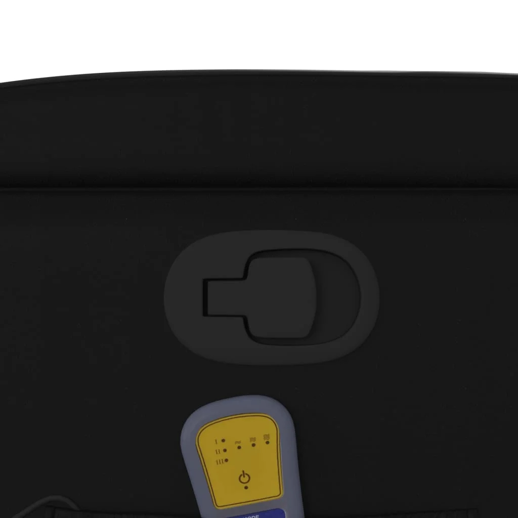 Zdvíhacie masážne sklápacie kreslo čierne umelá koža