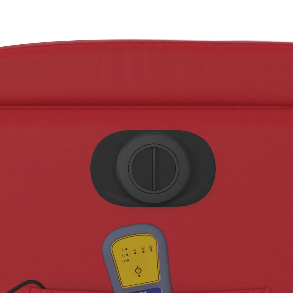 Elektric. zdvíhacie masážne sklápacie kreslo červené umelá koža